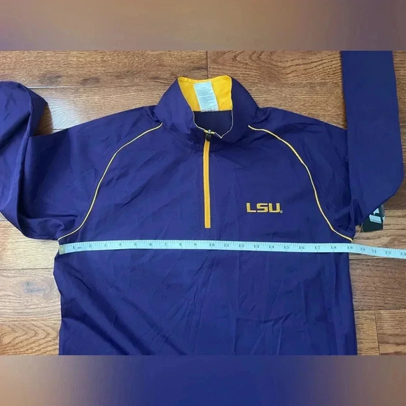 NWT!! RUSSELL- LSU Tigers Men's Windbreaker 1/4 Zip Jacket Sz M - Picture 7 of 8